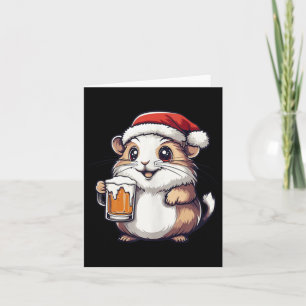 Cartão Engraçado Hamster De Natal Com BD