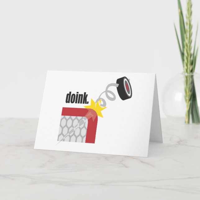 Cartão Engraçado Hockey (Frente)