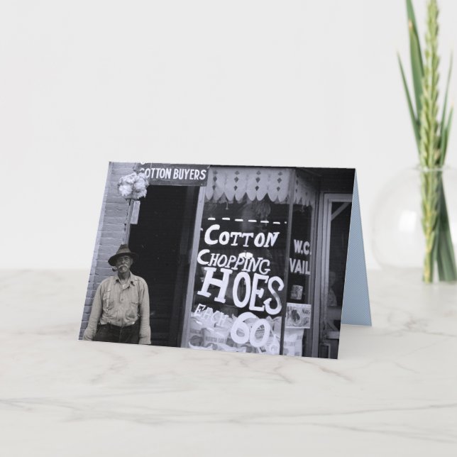 Cartão Engraçado - Hoes De Corte De Algodão (Frente)