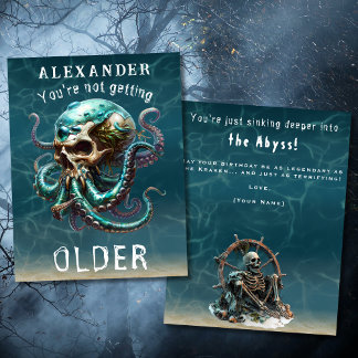 Cartão Engraçado Horror Que Pensava Que O Crânio Cracônic