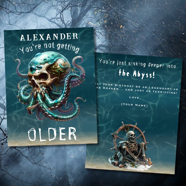 Cartão Engraçado Horror Que Pensava Que O Crânio Cracônic (Criador carregado)