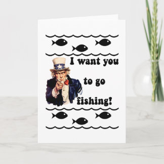 Cartão Engraçado humor de pesca