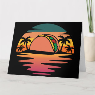 Cartão Engraçado Ilha das Vacinas de Verão do Taco: Cinco