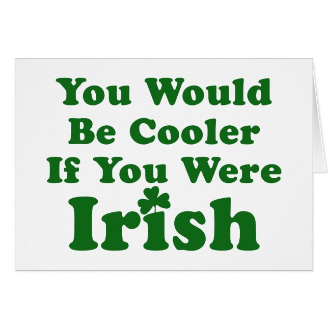 Cartão Engraçado Irlandês Dizendo (Frente Horizontal)