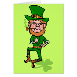 Cartão Engraçado Irlandês Lucky Leprechaun