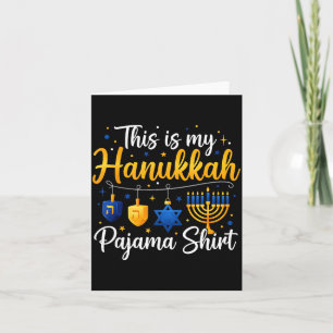 Cartão Engraçado Isto É O Meu Pijama De Hanukkah Pajamaka