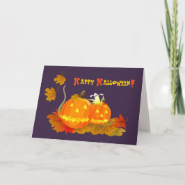 Cartão Engraçado Jack O'Lanterna Halloween