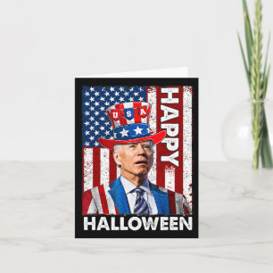 Cartão Engraçado Joe Biden 4 De Julho Feliz Halloween Ame