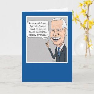 Cartão Engraçado Joe Biden e seu amigo Obama Aniversári