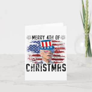 Cartão Engraçado Joe Biden Feliz 4 De Natal 4 De Julho