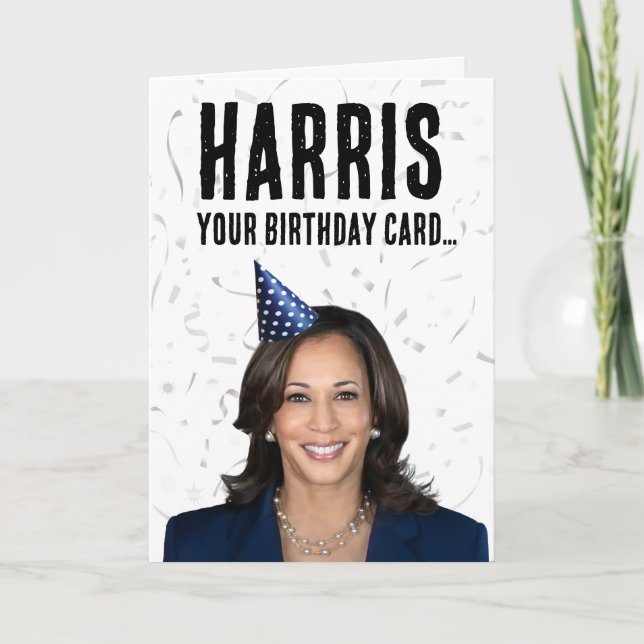 Cartão Engraçado Kamala Harris Birthday - Harris seu cart (Frente)