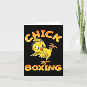 Cartão Engraçado Kickboxing Lutando Garota Bonita Boxando