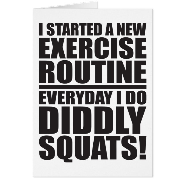 Cartão Engraçado Malhação Gym (Frente)