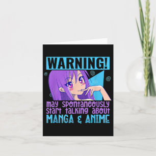 Cartão Engraçado Manga Anime Lover Otaku Weeb Cita Anime 