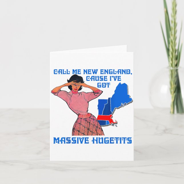 Cartão Engraçado Me Chame De Nova Inglaterra Porque Eu Te (Frente)