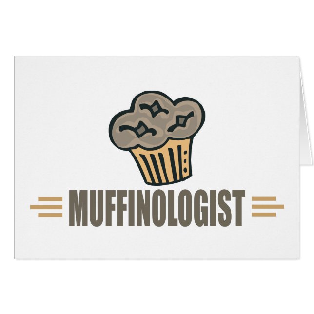 Cartão Engraçado Muffin (Frente Horizontal)