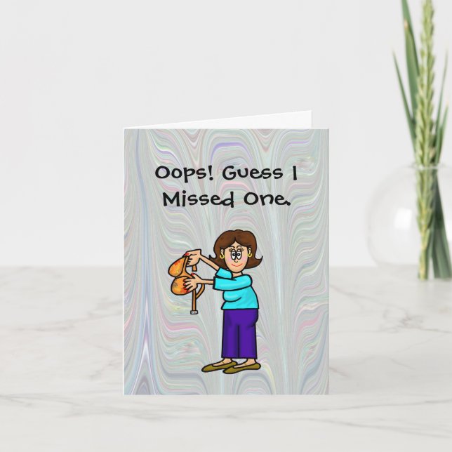 Cartão Engraçado Não Bra Day Hippie 1960's Card (Frente)