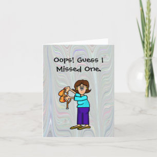 Cartão Engraçado Não Bra Day Hippie 1960's Card