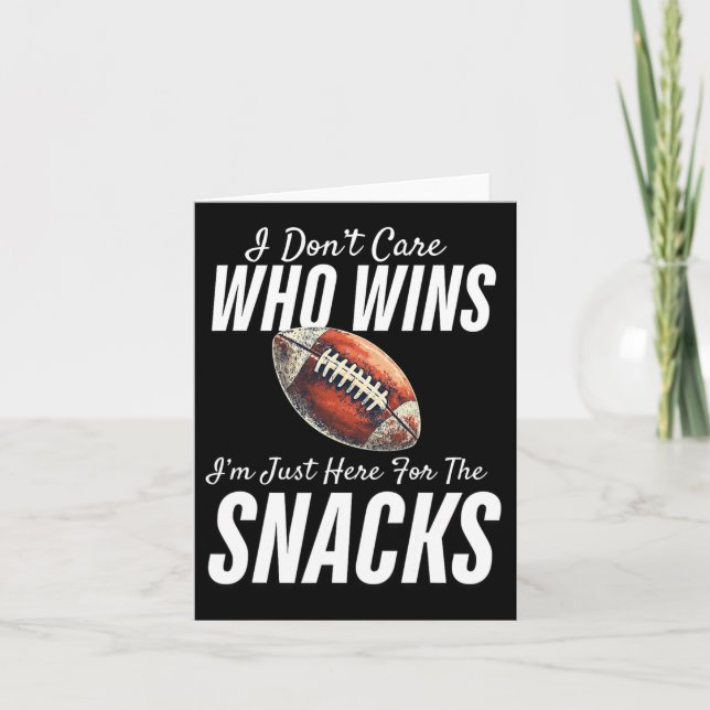 Cartão Engraçado, não me importo com quem ganhei, estou a (Frente)