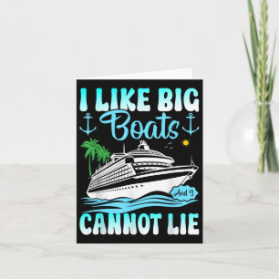 Cartão Engraçado Navio De Cruzeiro Eu Gosto De Barcos Gra