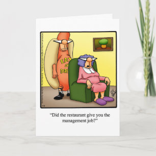 Cartão Engraçado novo emprego Parabéns saudação humor