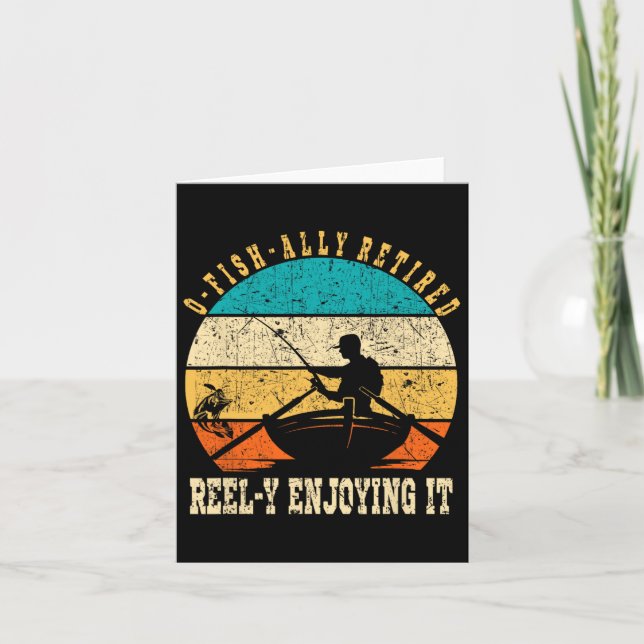Cartão Engraçado O-fish Reel-y, Reformado, gostando dele, (Frente)