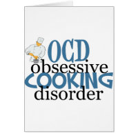 Cartão Engraçado Obsessivo de Cozinhar