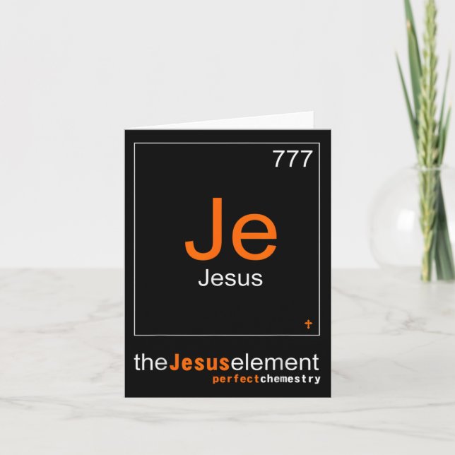 Cartão Engraçado Os Elementos Da Quimestralidade De Jesus (Frente)