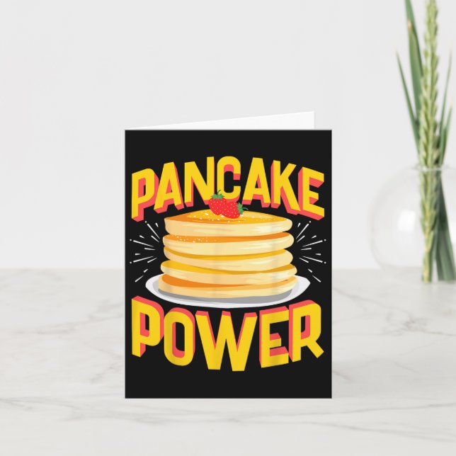 Cartão Engraçado Pancake Power (Frente)