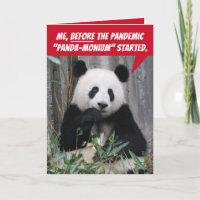 Engraçado Panda antes e depois da pandemia