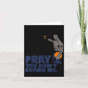 Cartão Engraçado Para Basquete Ir Igreja Rezar Não