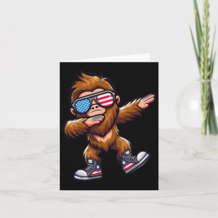 Cartão Engraçado Pé Grande Sasquatch 4 De Julho