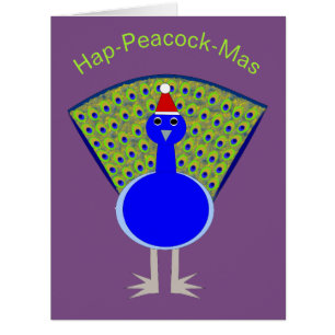 Cartão Engraçado Peacock de Natal