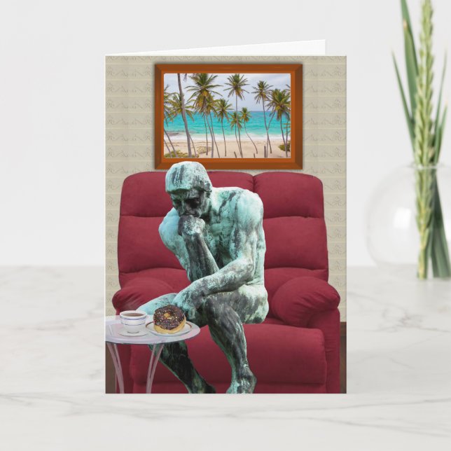 Cartão Engraçado pensamento de você (Frente)