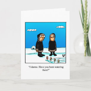 Cartão Engraçado "Pensar em Você" Saudação Humor do Cartã