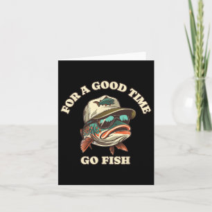 Cartão Engraçado Pescador Pescado Piada de Tempo Bom