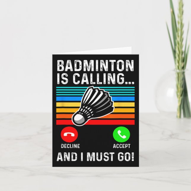 Cartão Engraçado Picklell Dminton Shuttle (Frente)