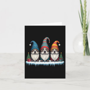 Cartão Engraçado Pitbull Gnomies Natal Gnomens Mulheres M