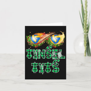 Cartão Engraçado Primeiro Natal Como Mãe Tinsel Voleibol 