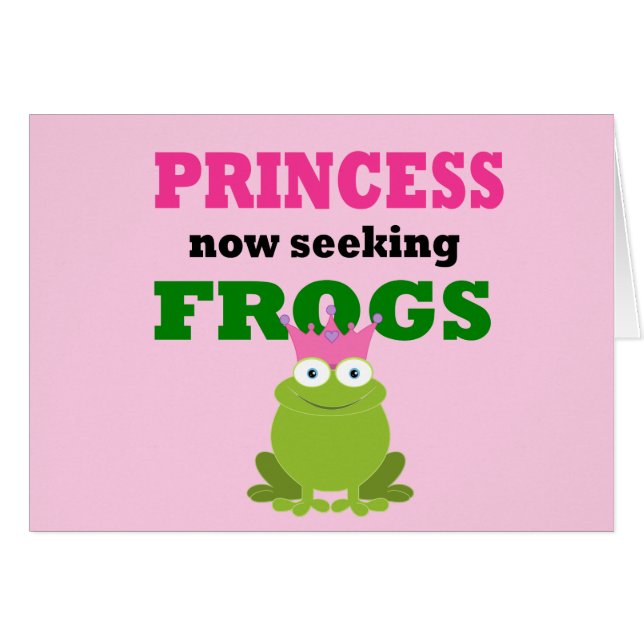 Cartão Engraçado Princesa (Frente Horizontal)
