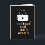 Cartão Engraçado Programador Coder Computing Science<br><div class="desc">Engraçado Programador Coder Computing Science</div>