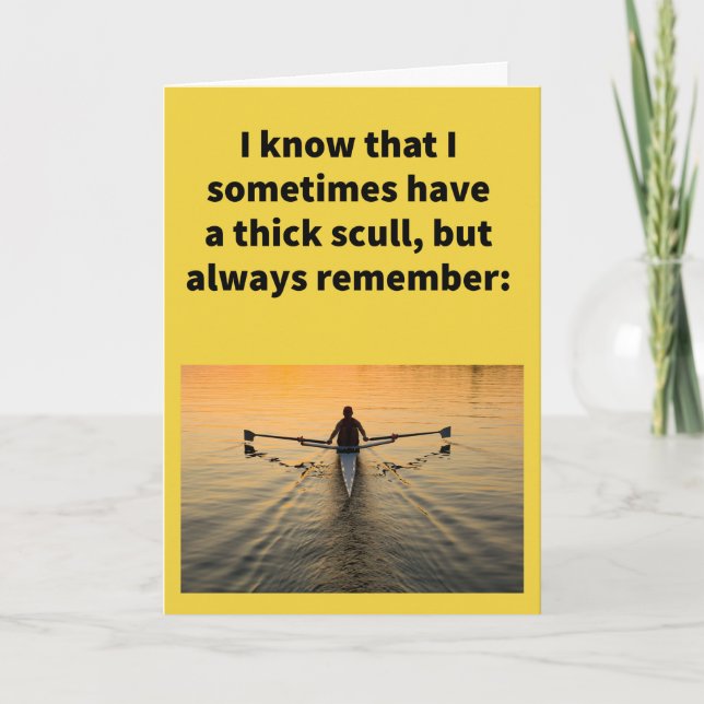 Cartão Engraçado Pun Da Maneira Que Você Oar Feliz Aniver (Frente)