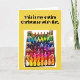 Cartão Engraçado Pun Tudo que eu quero é Hue Feliz Natal