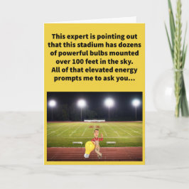 Cartão Engraçado Pun Watts Alô Lá Em Cima