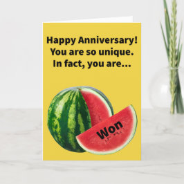 Cartão Engraçado Pun Won em um aniversário feliz de Melon
