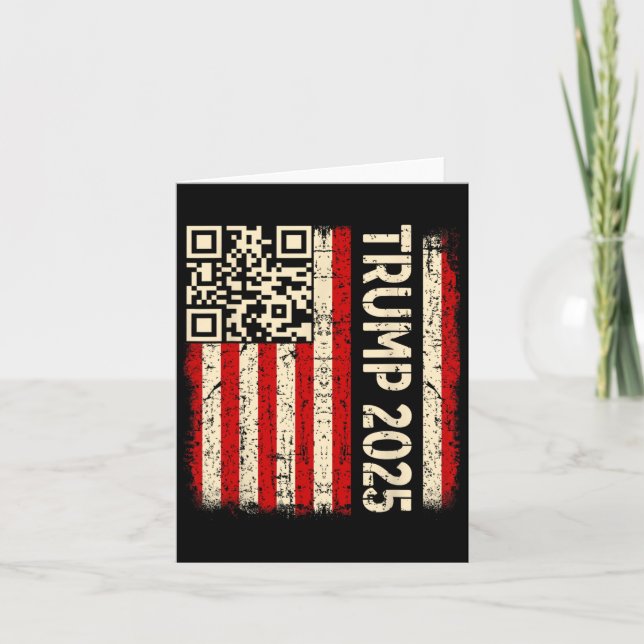 Cartão Engraçado Qr Donald Trump Dancing 4745 Code Video (Frente)