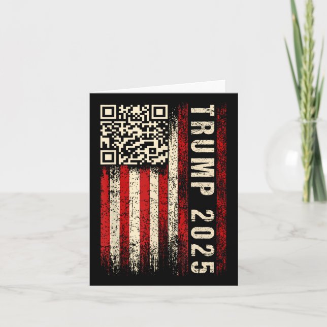 Cartão Engraçado Qr Donald Trump Dancing 4745 Code Video (Frente)