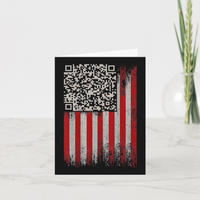 Cartão Engraçado Qr Trumps Dançando Código (Frente)