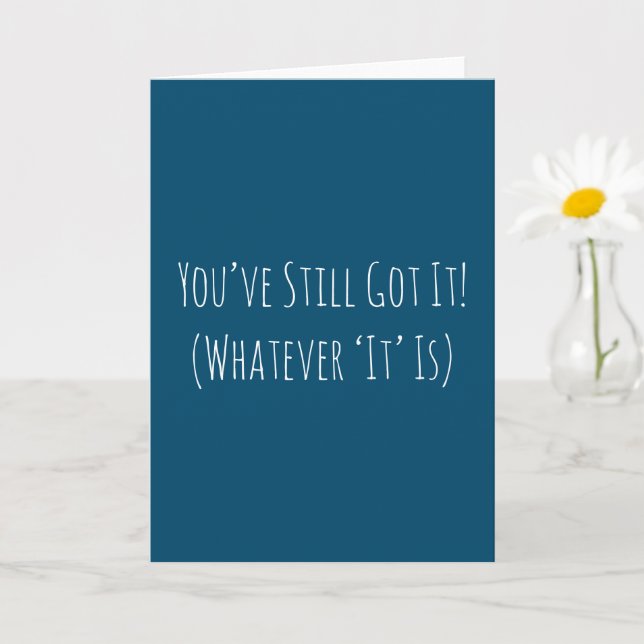 Cartão Engraçado que ainda tens este aniversário (Planta pequena)