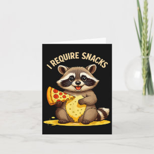 Cartão Engraçado Raccoon, Eu Preciso De Snacks